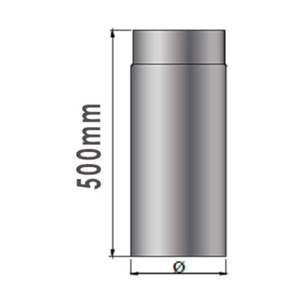 Καμινάδα Φ120 x 500mm
