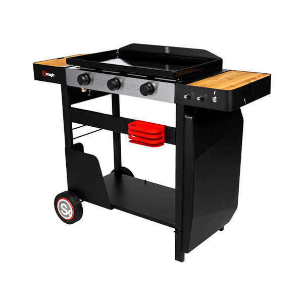 Plancha/Griddle Somagic Solia 350 - Ψησταριά Υγραερίου σε τρόλεϊ με Μαντεμένια Πλάκα