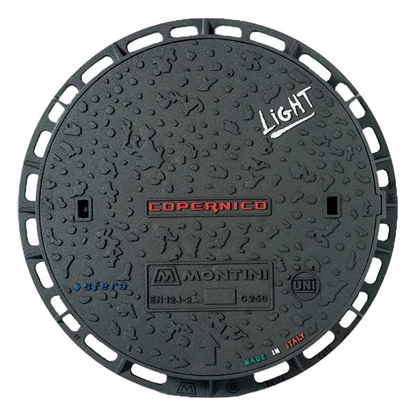 Μαντεμένιο κάλυμμα φρεατίου Φ750 ΜΟΝΤΙΝΙ COPERNICO LIGHT 750T Κλάσης Β125