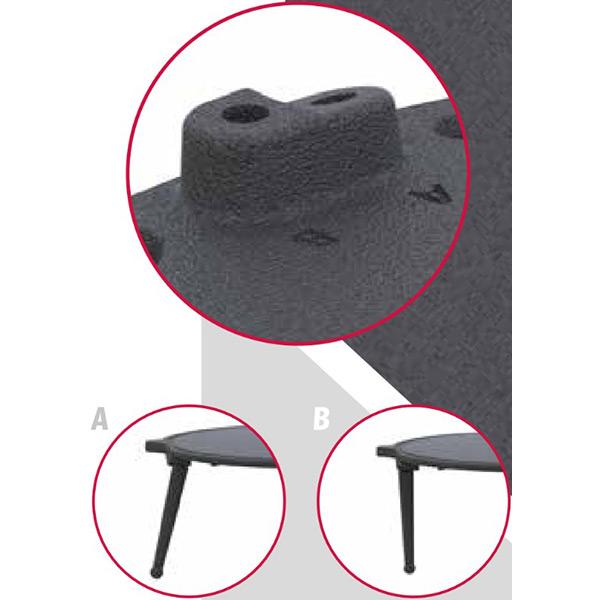 Μαντεμένια πλάκα ψησίματος Φ30 cm με ποδαράκια και λιποσυλλέκτη