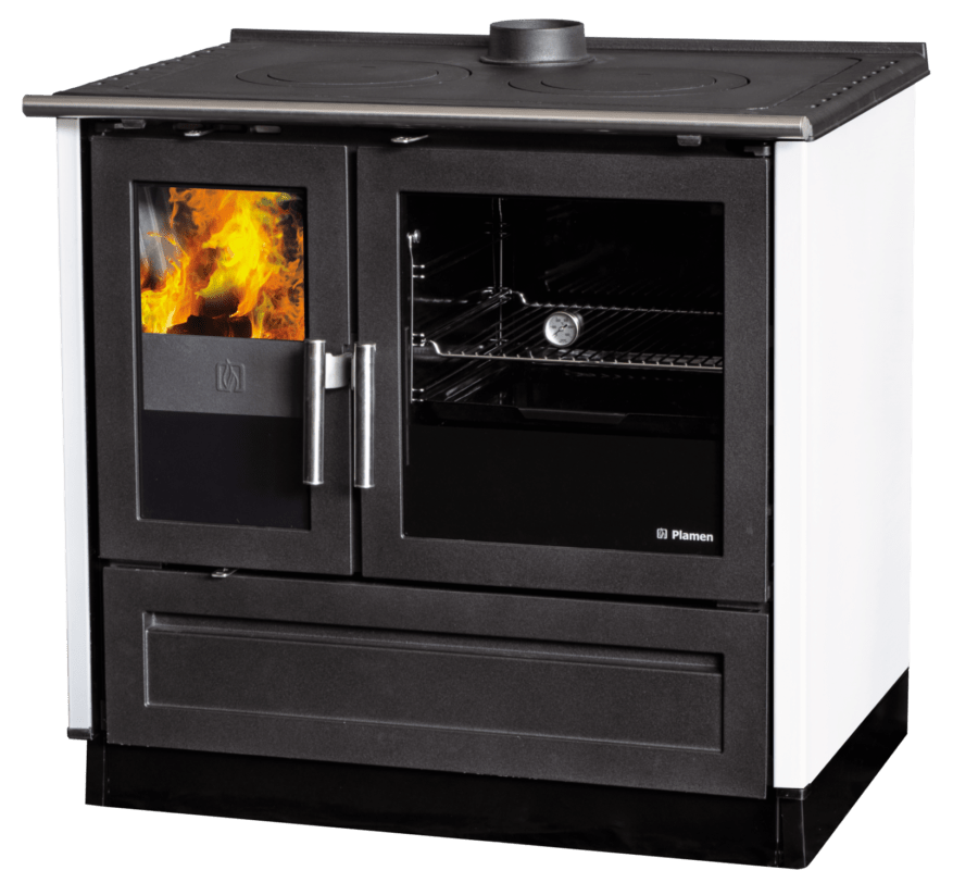 Plamen 910 Glas Μαντεμένια Ενεργειακή Σόμπα-Κουζίνα Ξύλου (μασίνα) 11kW