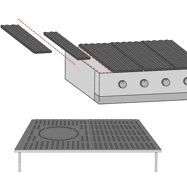 Μαντεμένια σχάρα ψησίματος bbq Lunaway
