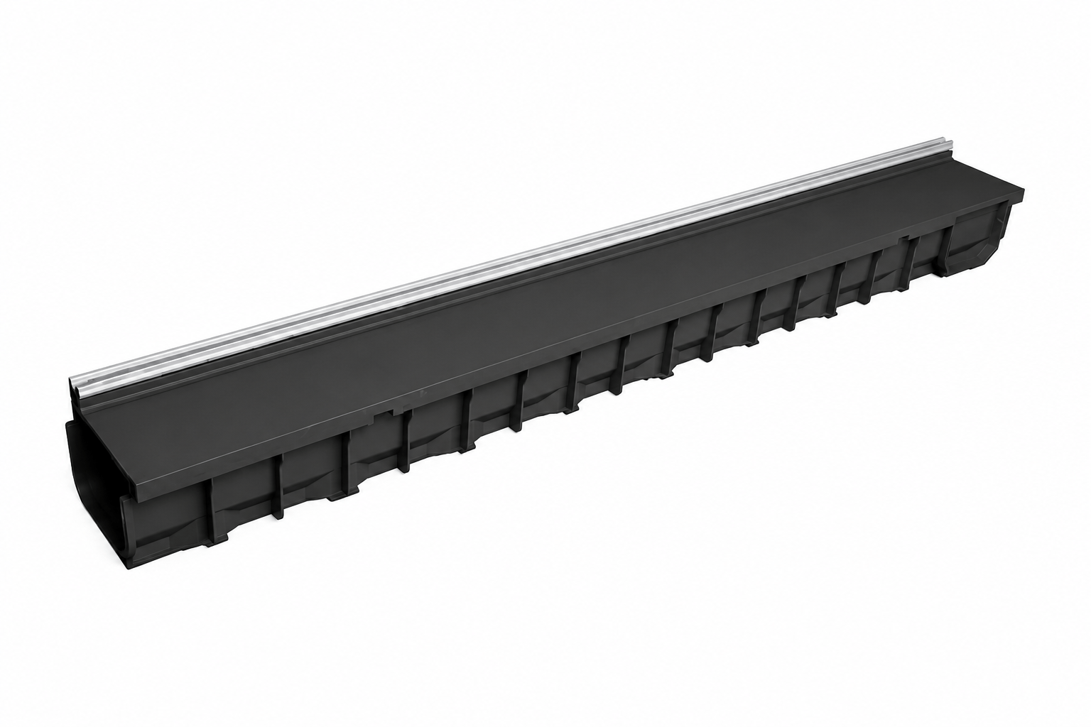 Πλαστικό Κανάλι 130Χ(55+20)X1000mm με σχισμή Inox Midi H50